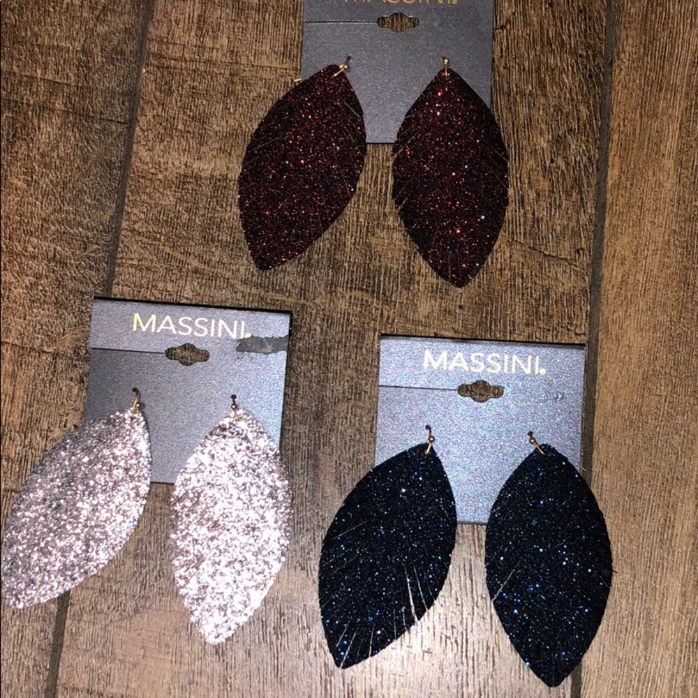 NWT Massini earrings set of all 3.